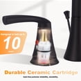 thumbnail image 4 of Sunrinx 8 Inch Widespread Bathroom Faucet Matte Black 3 Hole Dual Handle Swivel High Arc Drain, 4 of 12
