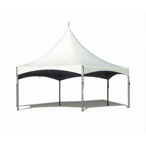 TentandTable High Peak Frame Outdoor Canopy Tent, White Hex, 15 ft x 15 ft x 15 ft