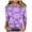 Purple, variant on Lolmot 3/4 Length Sleeve Womens Tops Round Neck Snowflakes Reindeer Print T-Shirt Slim Tops Casual Work Cute Light Color Pullover Fall Tops