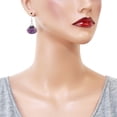 thumbnail image 2 of Falari Natural Stone Oval Shaped Earring Amethyst, 2 of 3