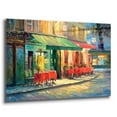 thumbnail image 2 of Epic Art 'Red & Green Café' by Haixia Liu, Acrylic Glass Wall Art, 36"x24", 2 of 8