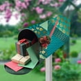 thumbnail image 5 of GZHJMY Magnetic Mailbox Covers Luxury Xmas Christmas Teal Mailbox Stickers MailWraps Post Cover 20.7x18.03 inch Home Decor, 5 of 5