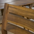 thumbnail image 3 of Noble House Brookbury 7 Piece Adult Contemporary Acacia Wood Weatherproof Dining Furniture Set Teak, 3 of 11