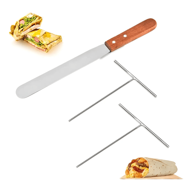 Esparcidor Crepas Kit De Espátula Herramienta De Cocina Xtellar plateado
