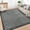 Dark Grey, variant on Solids 9x12 Rug Modern Washable Area Rug 9x12 Contemporary Geometric Living Room Rugs Non Slip Non Shedding Low Pile Throw Mats Neutral Floor Cover Carpet for Farmhouse Dining Room Office Grey