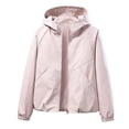 thumbnail image 5 of Womens Rain Jacket，Rain Gear For Women Waterproof Women's Raincoat Cute Windbreaker Jacket Women Multi Pocket Travel Jacket Women Raincoat For Women Waterproof Raincoat For Women Purple M, 5 of 5