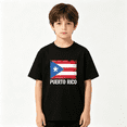 thumbnail image 2 of Puerto Rico Flag Boys Graphic Tee, Patriotic Country Pride 100% Cotton Kids Short Sleeve T-Shirt, 2 of 5