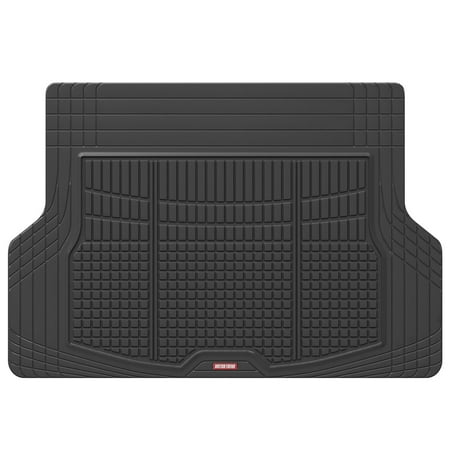 Motor Trend Premium FlexTough All-Protection Cargo Mat Liner – w/Traction Grips & Fresh Design, Heavy Duty Trimmable Trunk Liner for Car Truck SUV, Black