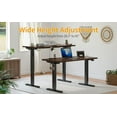 thumbnail image 6 of CubiCubi Electric Standing Desk, 55 x 24 Inches Height Adjustable Sit Stand Desk, Ergonomic Home Office Computer Workstation, Black, 6 of 15