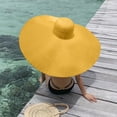 thumbnail image 4 of Women's Large Sun Hat Beach Anti UV Sun Cap Wide Brim Casual Summer Outdoor Wear, 4 of 8