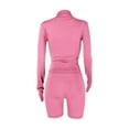 thumbnail image 5 of GILIGEGE 2 Piece Sets for Women Activewear Sets for Women Two Piece Workout Yoga Sets Zip Up Sets for Women 2 Piece Two Piece Shorts Set for Women Summer Lounge Sets Pink L, 5 of 7