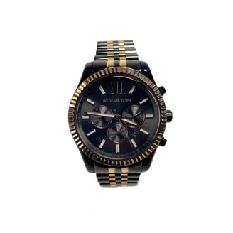 Michael Kors Men's Lexington Chronograph Watch, Gold Tone Steel