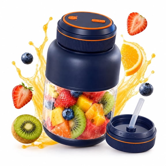 Portable Blender for Daily Smoothies, Wireless Rechargeable Juicer Cup with Dual Lids & Straw, Large Capacity 27oz/44oz Personal Blender Bottle for Protein Shakes, Travel, Gym, Office