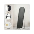 thumbnail image 6 of Arched Full Length Mirror 64"X21" For Bedroom, Full Body Mirror With Stand, Hanging Or Leaning For Wall, Aluminum Alloy Thin Frame Floor Standing For Living Room, Tall, Black, 6 of 8