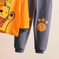 thumbnail image 4 of KPOPLK Toddler Boys Winter Pajamas 1T 2T 3T 4T 5T 6T 7T Stripe Print Long Sleeve Cotton Sleepwear 2Pcs Outfits Yellow Size 9-10 Years, 4 of 5