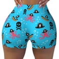 thumbnail image 2 of Sikiie pirate Octopus Print Workout Shorts Women Scrunch Butt Gym Shorts Seamless High Waist Tummy Control Yoga Biker Athletic Shorts-Medium, 2 of 8