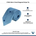 thumbnail image 4 of CTM  Tonal Diagonal Stripe Tie (Men), 4 of 4
