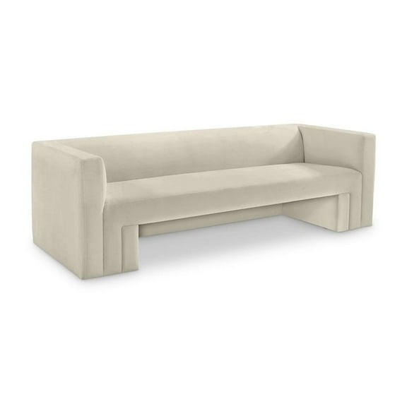 Meridian Furniture Henson Cream Velvet Sofa
