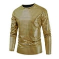 thumbnail image 1 of Chemises pour Hommes Mode Homme Décontractée Couleur Unie Manches Longues Col Rond Blouses Chemises, 1 of 1
