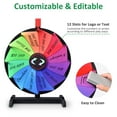 thumbnail image 3 of WinSpin 18" Tabletop Color Prize Wheel 12 Slots Editable Fortune Spinning Wheel for Tradeshow Carnival Game Wheel, Pinwheel Series, 3 of 9