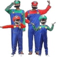 thumbnail image 1 of Disfraz de Halloween para hombre adulto de Super Mario y Luigi, disfraz de fontanero Bros., 1 of 2