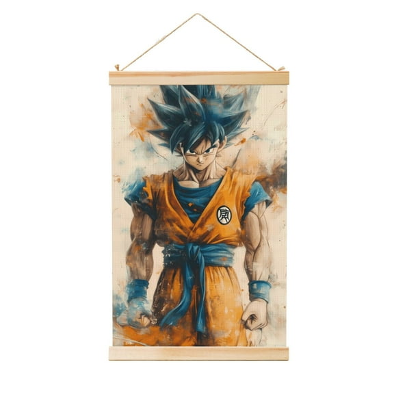 Dragon Ball Wall Art Wooden Shaft Hanging Banner Poster Scroll Painting For Room Dormitory Decor 20"X30"