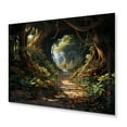 thumbnail image 2 of Designart "Earthy Enchanted Forest in Green Tunnel II" Landscapes Metal Wall Decor, 2 of 5