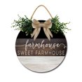 thumbnail image 1 of Front Door Porch Decorations Farmhouse Sweet Farmhouse Door Hanging Sign 11 inch Wooden Wall Sign, Rustic Holiday Wreath Decor for Front Door Porch Home Window Wall Farmhouse Decorations, 1 of 5