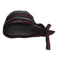 thumbnail image 2 of Langgg Toque de Chef Serveur Gril Unisexe BBQ Boulangerie Uniforme Casquettes Chapeau Rouge Blanc Rayures, 2 of 9