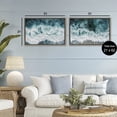 thumbnail image 3 of Stupell Industries Hazy Water Waves 2 Piece Brown Framed Floater Canvas Set design by Lazar Studio, 21 x 31, 3 of 9
