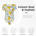 thumbnail image 6 of Gaeub Ducks And Anchors Women'S Short Sleeve One Piece Swimsuit Sexy High-Waisted Bodysuit For Swimming, Beach, Sports - Xx-Large, 6 of 9