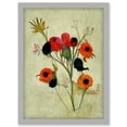 thumbnail image 1 of Poppy Flowers Colourful Floral Abstract Artwork Framed Wall Art Print A4, 1 of 4