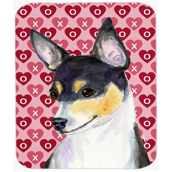 Chihuahua Hearts Love And Valentines Day Portrait Mouse Pad, Hot Pad Or Trivet
