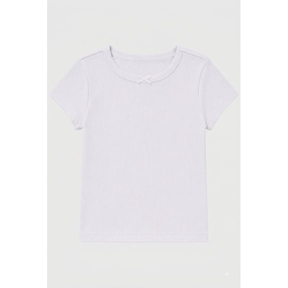Wonder Nation Toddler Girls Solid Tee with Short Sleeves, Sizes 18M-5T