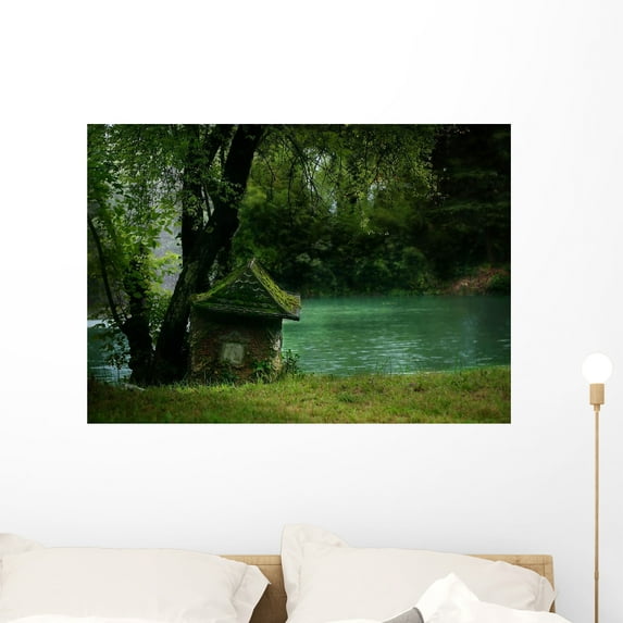 Fairy Tale House Wall Mural by Wallmonkeys Peel and Stick Graphic (36 in W x 25 in H) WM33823