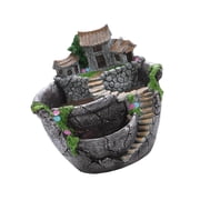 Succulent Plants Planter Flower Pot Sky Garden Micro Bonsai Pot Planter Landscape for Hotel Silver