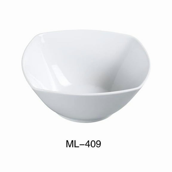 9.5 in. Porcelain Square Salad Bowl, Super White - 64 oz - Pack of 24