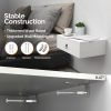 thumbnail image 3 of SalonMore Wall-Mounted Floating Nightstand with Drawer – Stylish White Hanging Bedside Table, Space-Saving Floating Wood Night Stand for Bedroom, 3 of 7