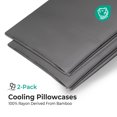 thumbnail image 2 of COOKEY Pillow Cases King Size Set of 2, Rayon Derived from Bamboo Pillowcases, Breathable & Cooling Pillow Covers with Envelope Closure, Dark Gray, 20*36inches, 2 of 8