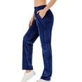 thumbnail image 3 of Velour Tracksuit Pants for Women Winter Velour Pants Tracksuits Yoga Running Sport Pants Casual Velvet Fleece Jogger Pant, 3 of 5