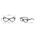 thumbnail image 2 of Anti-blue Light Square Reading Glasses 1.00 Brown Bling Presbyopic Glasses Spring Hinge Readers +1.0 for Women, 2 of 4