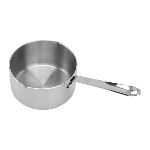 Stainless Steel Butter Warmer, Small Soup With Double Diversion Mouth Hanging Hole, Milk Pan