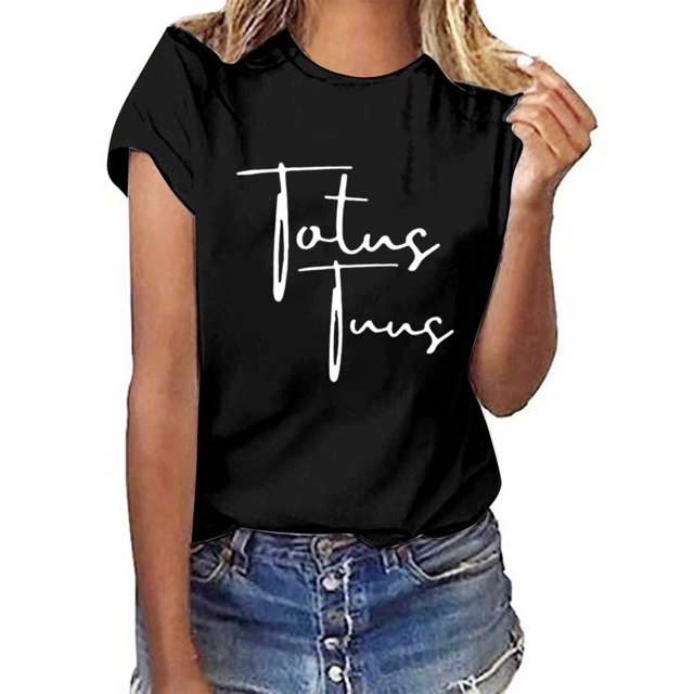 MHFRRA Camiseta de Manga Corta con Estampado de Cristal de Colores para Mujer, Informal, de Moda de Verano Negro