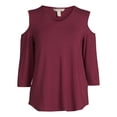 thumbnail image 4 of Nine.Eight Women’s Cold Shoulder Blouse, 4 of 5