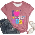 thumbnail image 4 of T-Shirts For Women Summer Round Neck Retro 80s Loose Casual Short Sleeved Top Womens Tops, 4 of 5