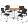 thumbnail image 3 of OFM PKG-BRK-031-0014 Breakroom Package Featuring 36 in. Round Flip Top Multi-Purpose Table with Four Plastic Multi-Use Stack Chairs, 3 of 5