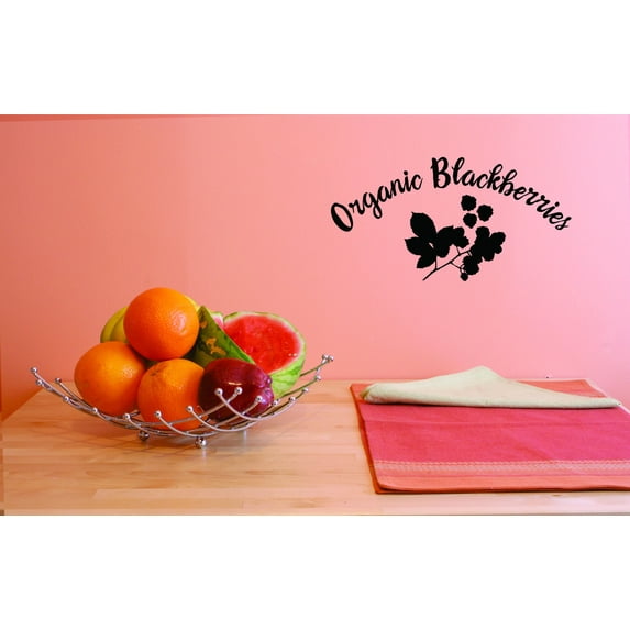Custom Decals Organic Blackberries Wall Art Size: 20 Inches x 40 Inches