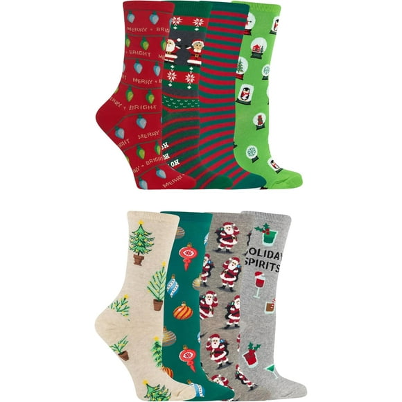 Hot Sox womens Winter Holiday Fun Crew Socks - 1 Pair Pack - Cute & Funny Gifts - Christmas and MoreChristmas Bundle