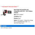 thumbnail image 2 of Rear Brake Pad and Rotor Kit - Compatible with 2015 - 2019 Subaru Outback 2016 2017 2018, 2 of 2