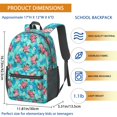 thumbnail image 3 of Pioneer Flower Floral Print Pattern 17" School Backpacks for Teens,Waterproof Oxford Fabric,S-Shape Padded Straps for School,Travel,Hiking,Camping, 3 of 5